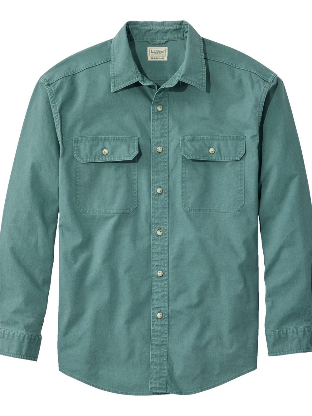 L.L. Bean Men’s Green Button-Front Utility Shirt Jacket XL Workwear Outdoor